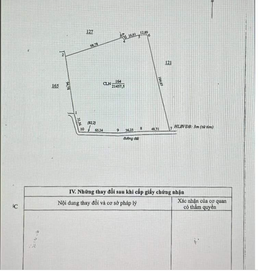 Bán đất xã Long Bình dt 2,1ha giá 1tỷ250tr/ha