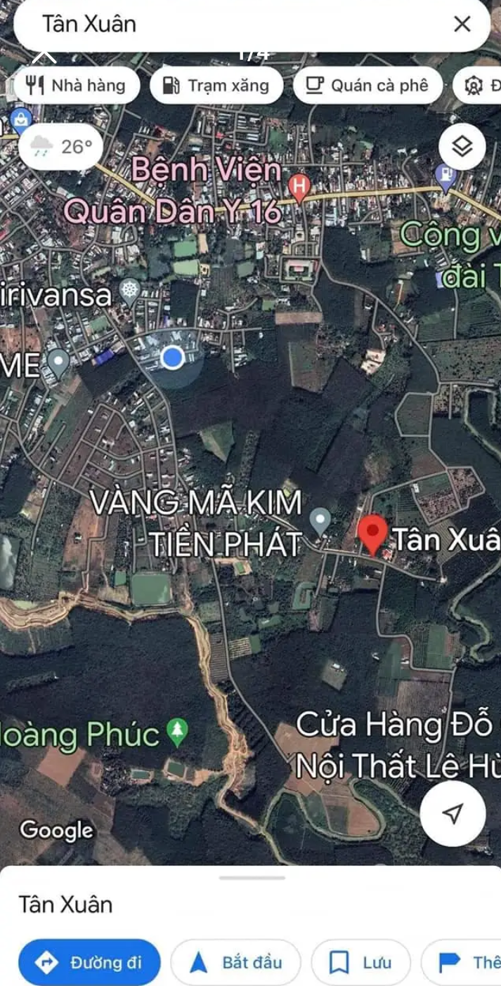 Bán đất phường Tân Xuân giá 860tr dt 6×29×50tc