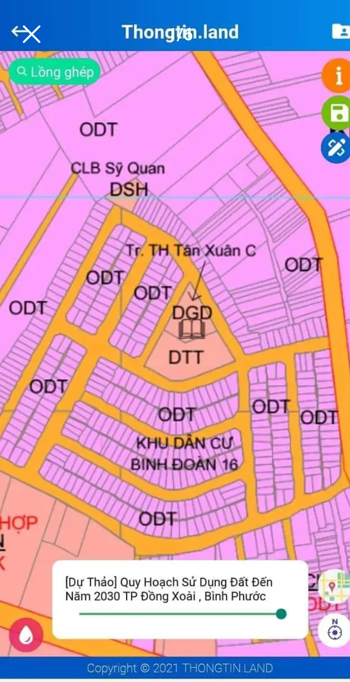 Bán đất phường Tân Xuân giá 1tỷ030 dt 8,5×22,5×full tc