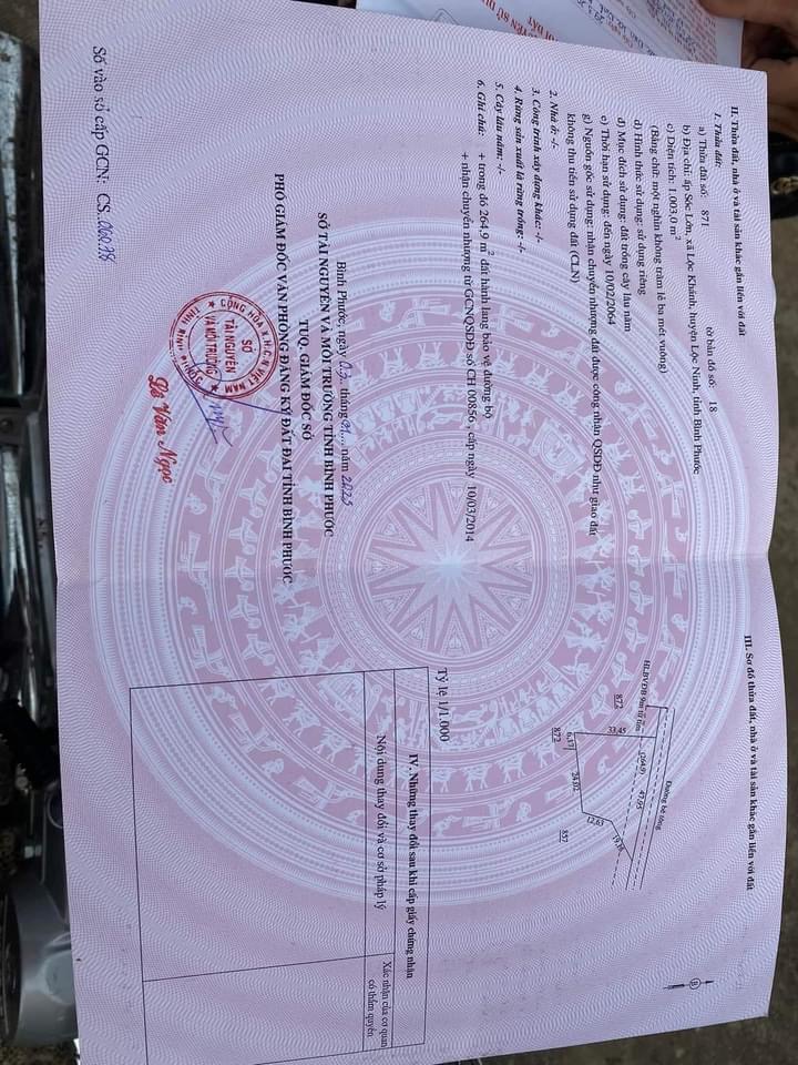 Bán đất xã Lộc Khánh giá 240tr dt 1 sào