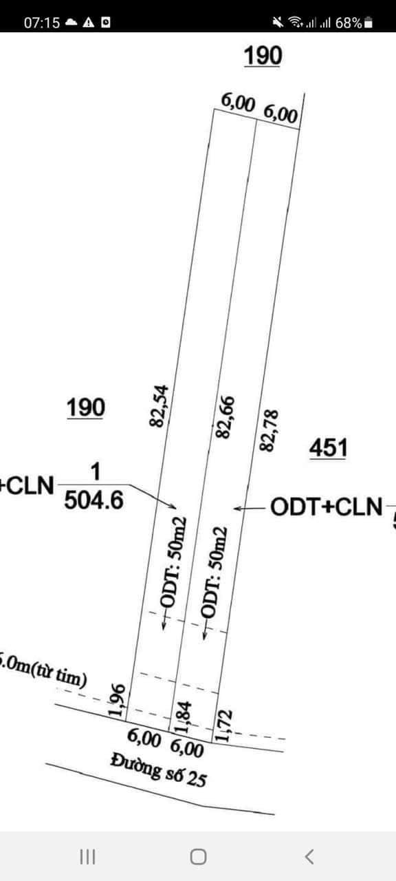 Bán đất phường Minh hưng giá 480tr dt 6x80x50 tc