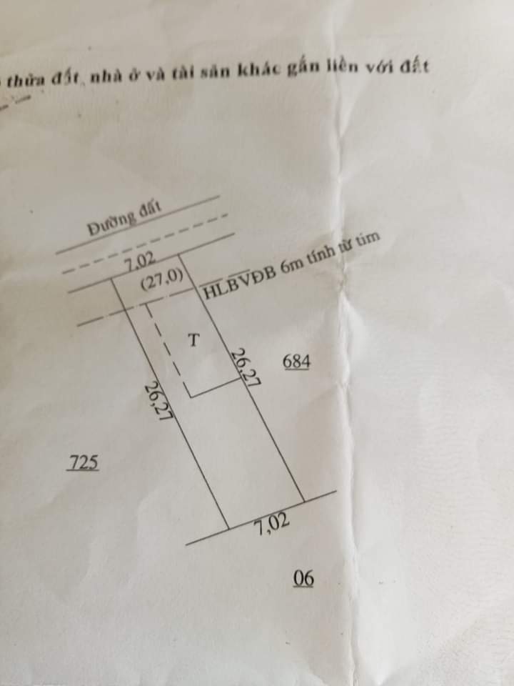 Bán đất khu phố Phú Cường phường An Lộc giá 900tr dt 7×26×50tc