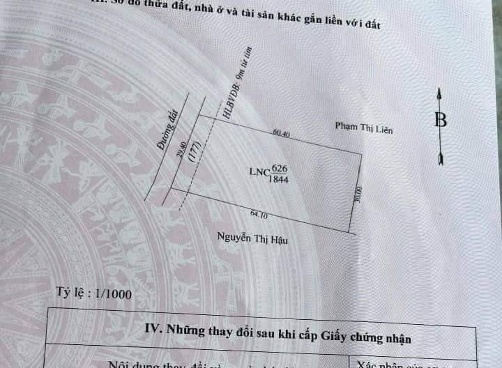 Bán đất xã Lộc Thuận giá 360tr dt 10×64×100tc