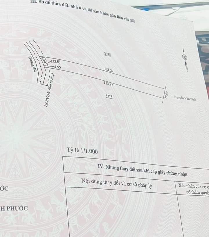 Bán đất xã Lộc Thành giá 220tr dt 1xào