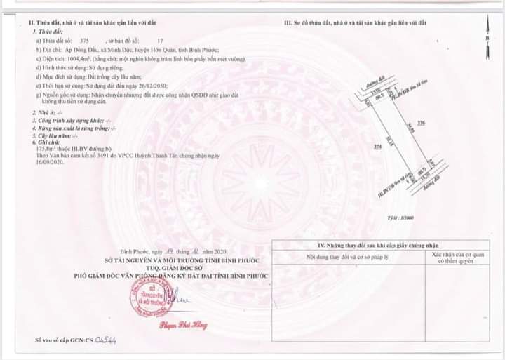 Bán đất xã Minh Đức giá 200tr dt 1saò2