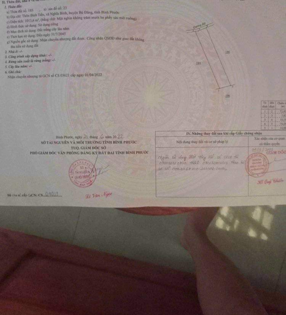 Bán đất xã Nghĩa Bình dt 14*75 giá 550tr