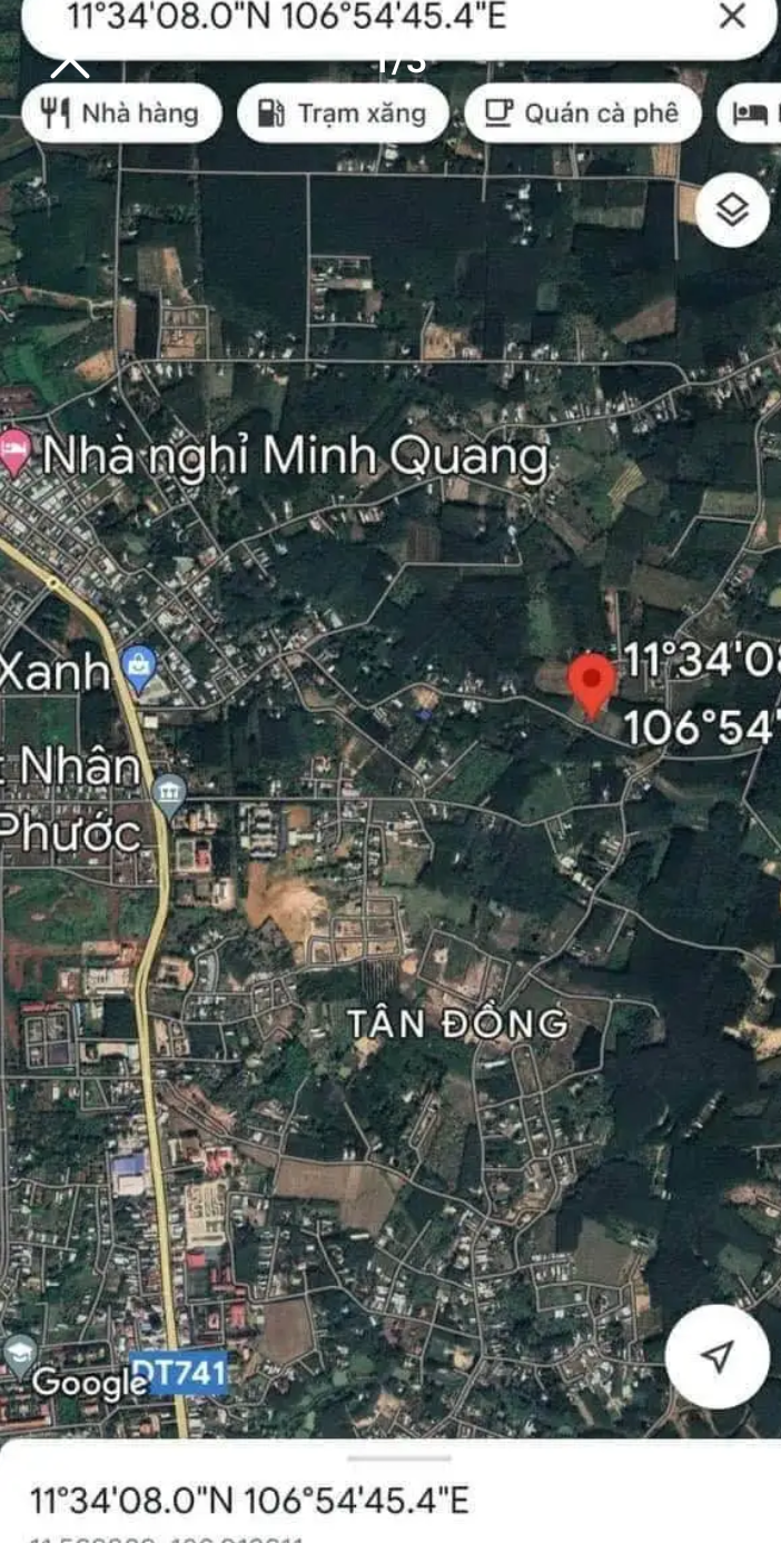 Bán đất phường Tân Đồng giá 650tr dt 8,4×62
