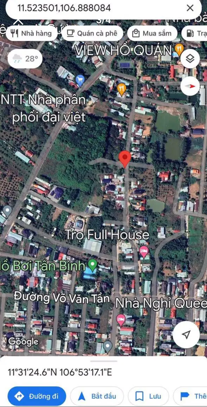 Bán đất phường Tân Bình giá 3tỷ4 dt 8×37×50tc