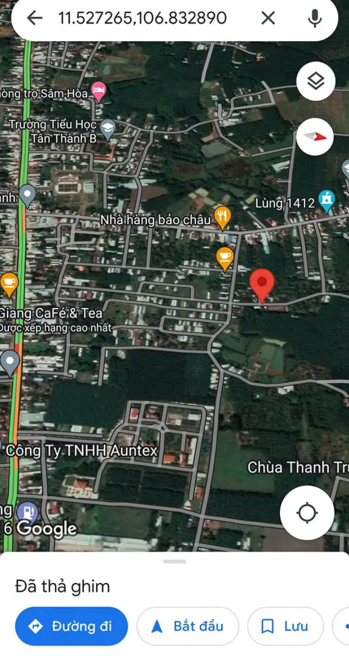 Bán đất xã Tân Thành giá 900tr dt 6×28×100tc
