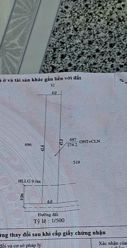 Bán nhà thị trấn Tân Khai giá 1ty2 dt 6*50*100tc