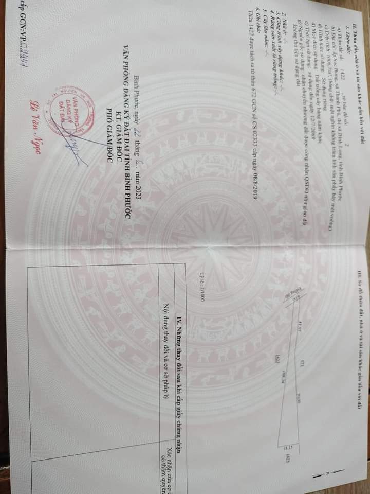 Bán đất xã Thanh Phú giá 170tr dt 1xào