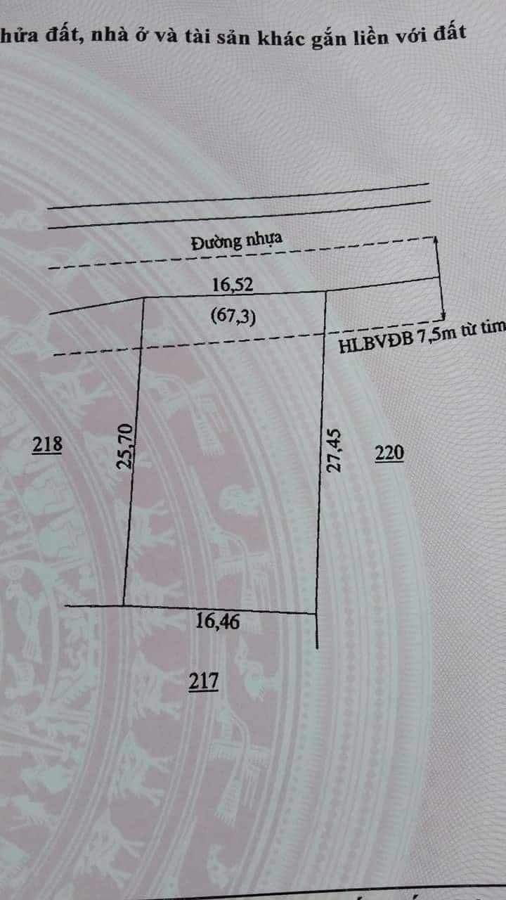 Bán đất xã Lộc Thành giá 600tr dt 16×27