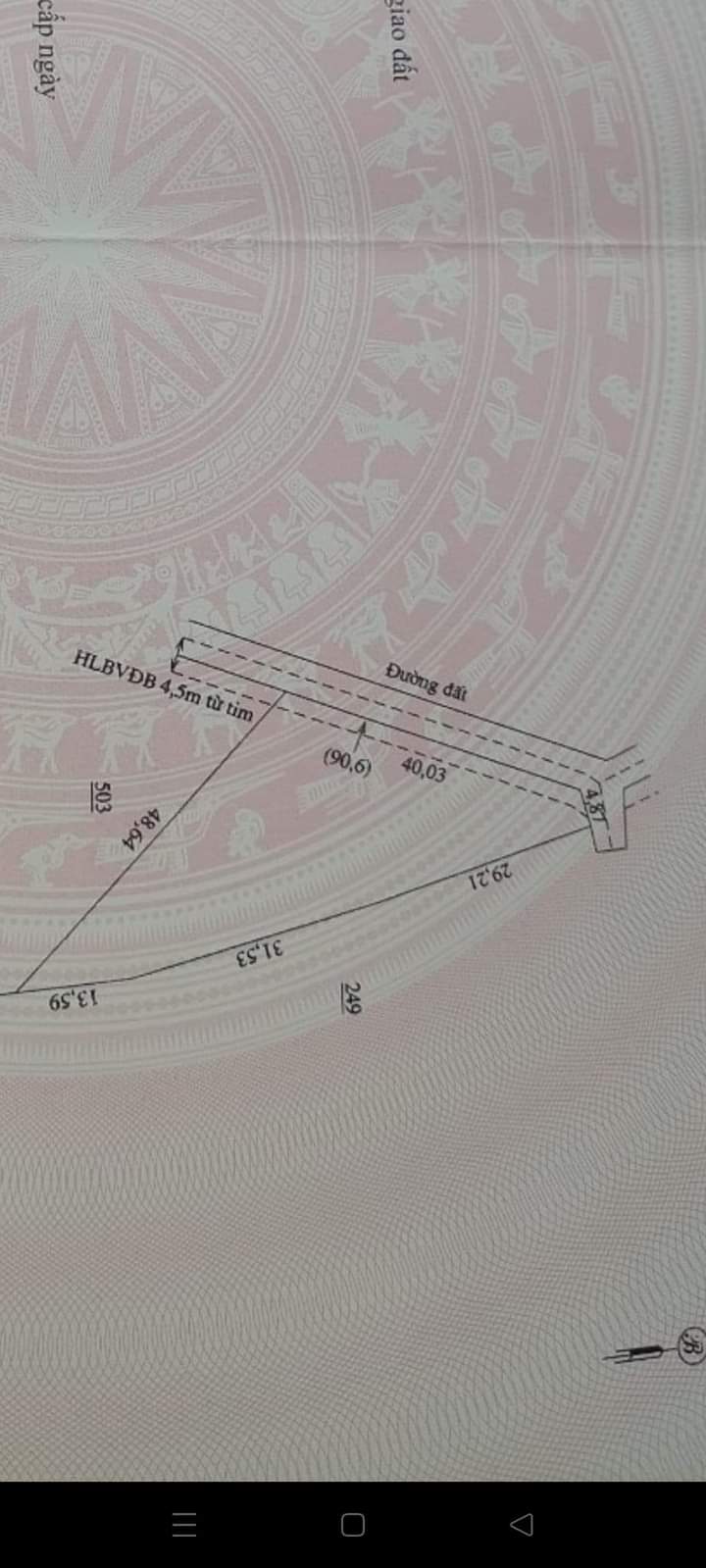 Bán đất xã Lộc Điền giá 140tr dt 1sào1