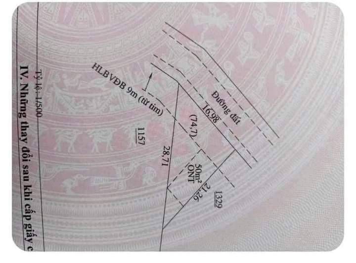 Bán đất xã Thanh Lương giá 115tr dt 172,9m2×50tc