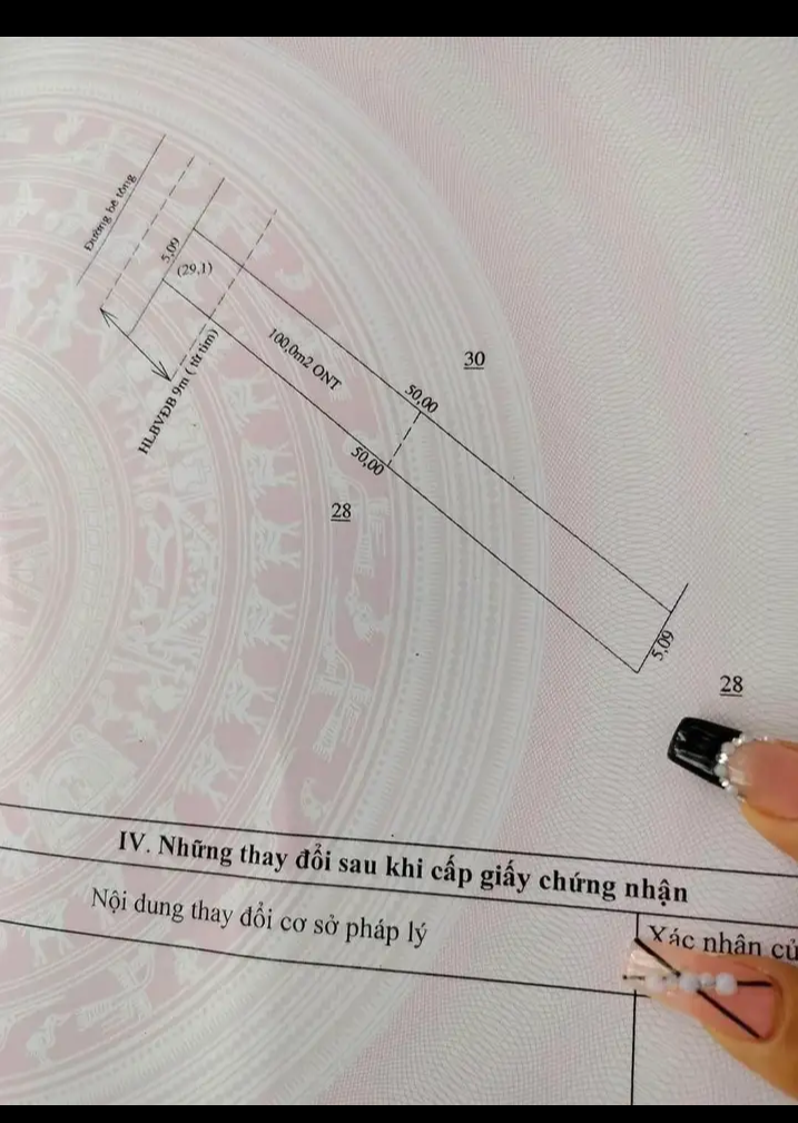 Bán đất xã Lộc An giá 150tr dt 250m2×100tc