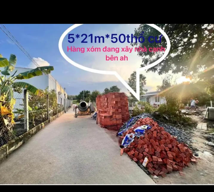 Bán đất xã Thanh Phước giá 499tr dt 5×21×50tc