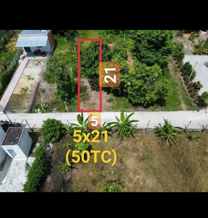 Bán đất xã Thanh Phước giá 499tr dt 5×21×50tc