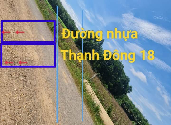 Bán đất ấp Thạnh Hưng xã Thạnh Đông giá 900tr dt 10×31×full tc