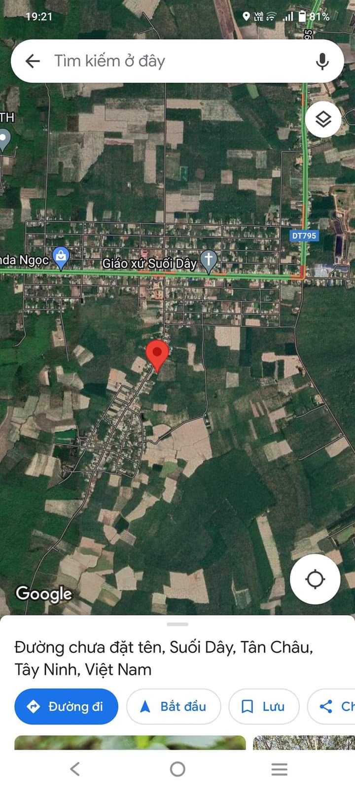 Bán đất xã Suối Dây giá 800tr dt 1 mẫu
