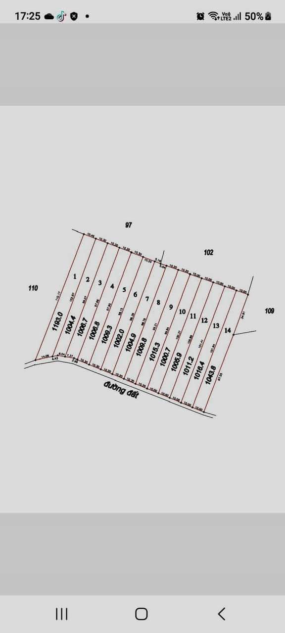 Bán đất xã Tân Hội giá 15tr/m dt 10×100