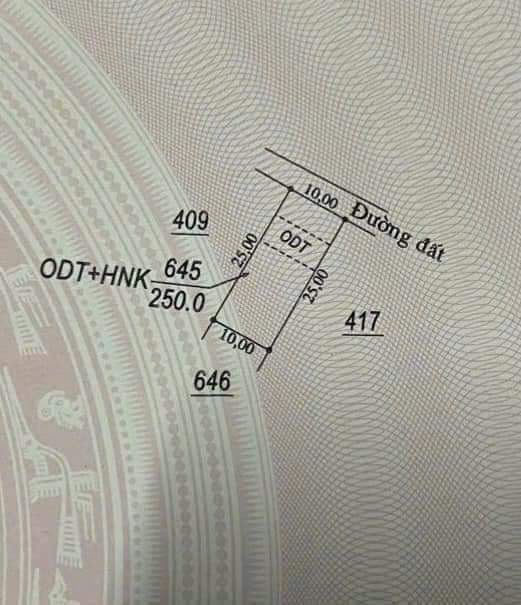 Bán đất khu phố 3 thị trấn Châu Thành giá 98tr/m dt 10×25