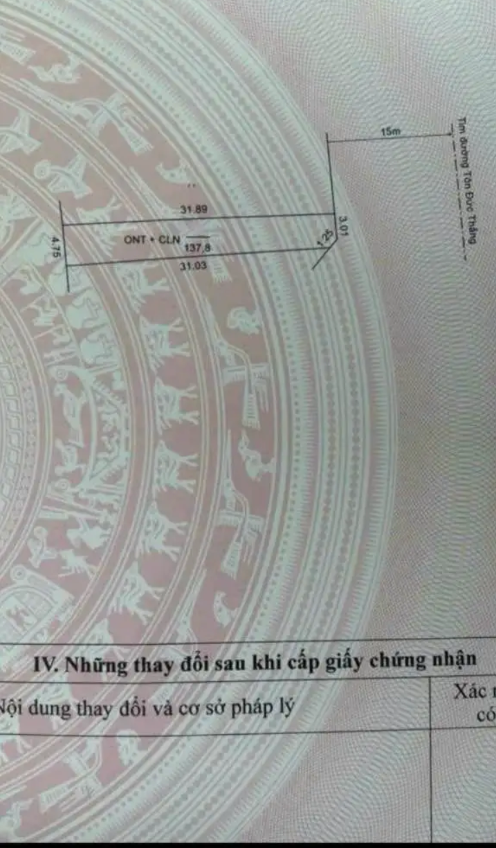Bán đất xã Long Thành Nam giá 380tr/m dt 4,75×31
