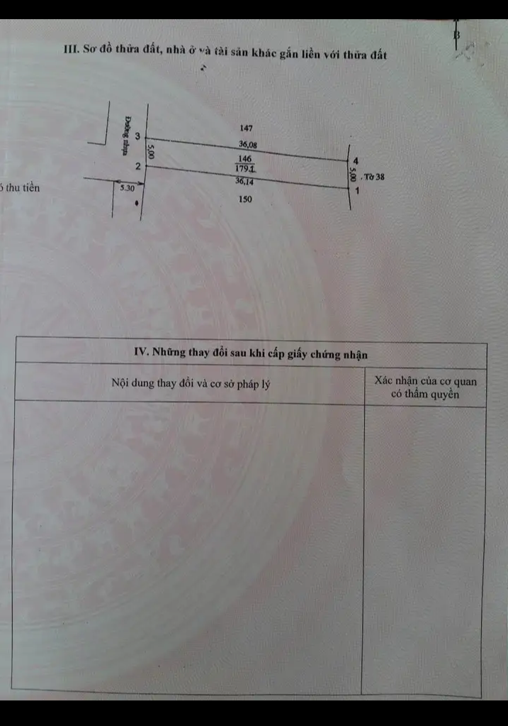 Bán đất phường 3 giá 2tỷ dt 5×36×tc hết đất